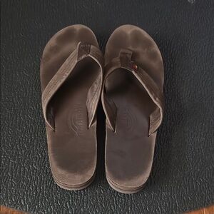 Rainbow Brown Flip Flops size 9